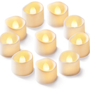 Homemory 20Pcs Flickering Flameless Candle Battery Operated, 200+Hours Fake Electric LED Tea Lights for Votive, Centerpiece Table Decorations, Wedding, Aniversary, Halloween, Christmas