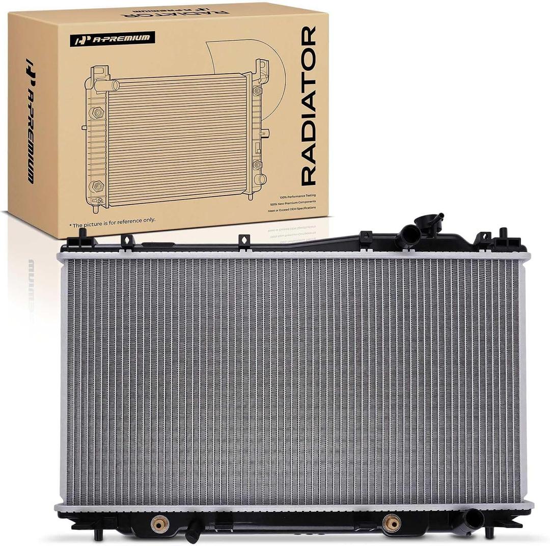 A-Premium Engine Coolant Radiator Assembly with Transmission Oil Cooler - Compatible with Honda & Acura Models - Civic 2001 2002 2003 2004 2005, EL 2001-2005 - L4 1.7L - Without Cap