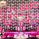 3 x Disco Party Decorations 3 Pack 3.3x6.6ft Disco Ball Foil Curtain Photo Booth Backdrop Disco Ball Hanging Fringe Decor for 70s 80s 90s Last Disco Bachelorette Birthday Bridal Shower Eras Party Supplies