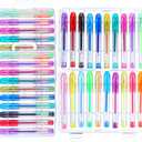 40 Pcs Mini Scented Glitter Gel Pens 20 Colors Tiny Pen Glitter, Neon and Pastel Scented Gel Pens for Kids Adults Art Stationery Coloring Books Office School and Home