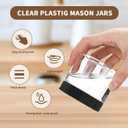 50 Pcs 10 Oz Plastic Jars with Lids Containers Storage Airtight Wide Mouth Food Jar Clear Cylinder Container for Grocery Kitchen Dry Food Butter Honey