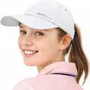 Sukeen Kids Sun Hats for Girls Boys Quick Drying Baseball Cap Lightweight Sun Protection Hat for Outdoor Activity (White)