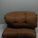 Outdoor Chair Cushions Set of 2, 42x21x4 Inch Patio Cushion for Dining/Rocking Chairs, High Back Soft Seat Pad with Ties, Indoor Outside Use, Fade-Resistant & Waterproof, Brown