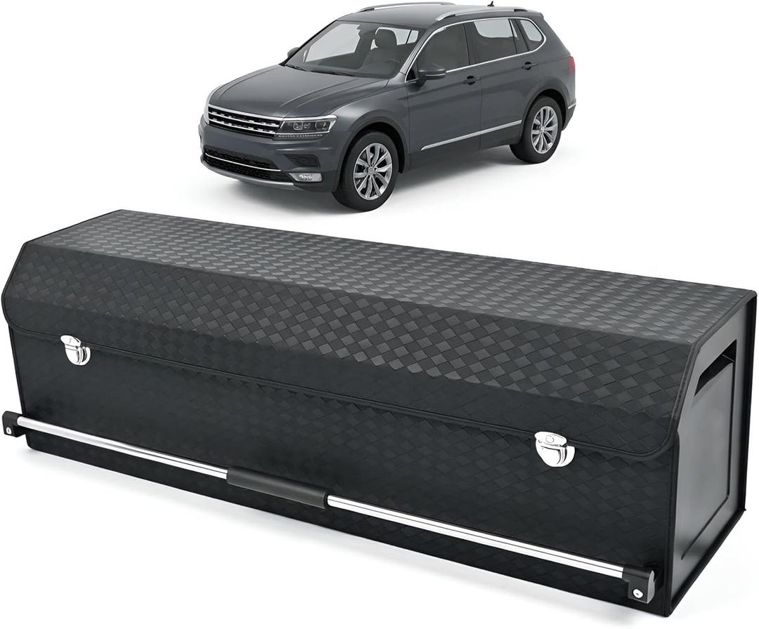 SUV Trunk Organizer, Leather Trunk Storage Organizer, Car Cargo Storage Box
