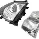Headlight & Corner Lamp Right Side Fit for Isuzu NPR NQR 2004-2007 Fit for GMC W-4500 2005-2007 Replace 8-97376-912-3 8-98010-894-0 Headlamp w/Corner Light Wiring Harness Passenger Side
