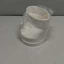 PATIKIL Duct Adapter Round to Oval, Oval Recessed Dryer Vent Hose Connector Adapter with Stainless Steel Clamp for Air Exhaust Ventilation System, White