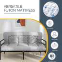 MAXYOYO 6" Extra Thick Japanese Floor Mattress Futon Mattress, Foldable Tatami Pad for Adults, Roll Up Floor Mat for Living Room Guest Room RV, Grey, Full