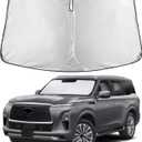 EcoNour Windshield Sunshade Compatible for Infiniti QX80 2014-2022 2023 2024, Sun Visor for Front Windshield & Window Sun Shade Cover, UV Heat Blocker & Protector, Car Accessories
