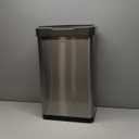 EKO Mirage-T 50 Liter / 13.2 Gallon Touchless Rectangular Motion Sensor Trash Can, Brushed Stainless Steel Finish