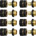 Twinkle Star 3/4 Inch Garden Hose Fitting Quick Connector Male and Female Set (4Sets) with Extra Rubber Washers