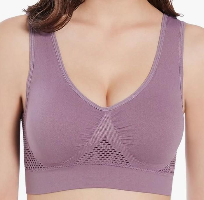 GYQMBT Breathable Cool Liftup Air Bras,2024 New Breathable Sports Bras for Women Plus Size，Comfortable Sports Bra M