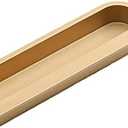 Finger Insert Pull Zinc Alloy Concealed Cabinet Handle for Drawer Cupboard Cabinet (4 Pack, Gold)
