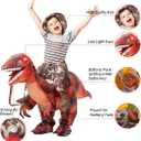 GOOSH Inflatable Dinosaur Costume for Kids Halloween Costumes Boys Girls Funny Blow up Costume for Halloween Party Cosplay (7-10Yrs)