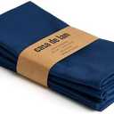 Cloth Napkins Set of 6 – Navy 18x18 Inch Cotton Dinner Napkins – Soft, Reusable, Washable, Durable & Absorbent Table Napkins – Wedding, Restaurant, Hotel, Event Party Napkins – Casa De Lan
