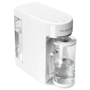 PR1-P Countertop Reverse Osmosis Water Filter System, 5 Stage RO Filtration | No Plumbing Machine, Water Purifier for Home Counter Top with 68 fl.oz(2L) Glass Pitcher, TDS and Filter Life Detection