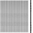 S09 Wrought Iron Balusters Set of 30 Decorative Metal Balusters for Decks Spiral Stair Railing 1/2-inch Hollow Double Iron Twist Satin Black Powder Coated