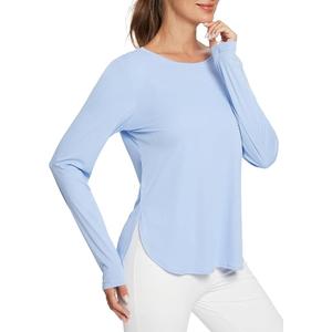 BALEAF Women's Sun Shirts UPF 50+ Long Sleeve Hiking Tops Lightweight Quick Dry UV Protection Outdoor Clothing L