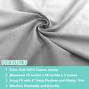 American Baby Company 3 Pack 100% Natural Cotton Fitted Cradle/Bassinet Sheets 36" x 18" - Soft, Breathable & Hypoallergenic Bed Sheets, Blue/Gray/White, Neutral for Boys & Girls