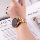 Compatible Galaxy Watch 6 Band Classic 47mm 46mm 44mm 43mm 42mm 40mm Bands, Samsung No Gap Solid Stainless Steel Strap for Men Women 4 5 6 Pro (Gold)