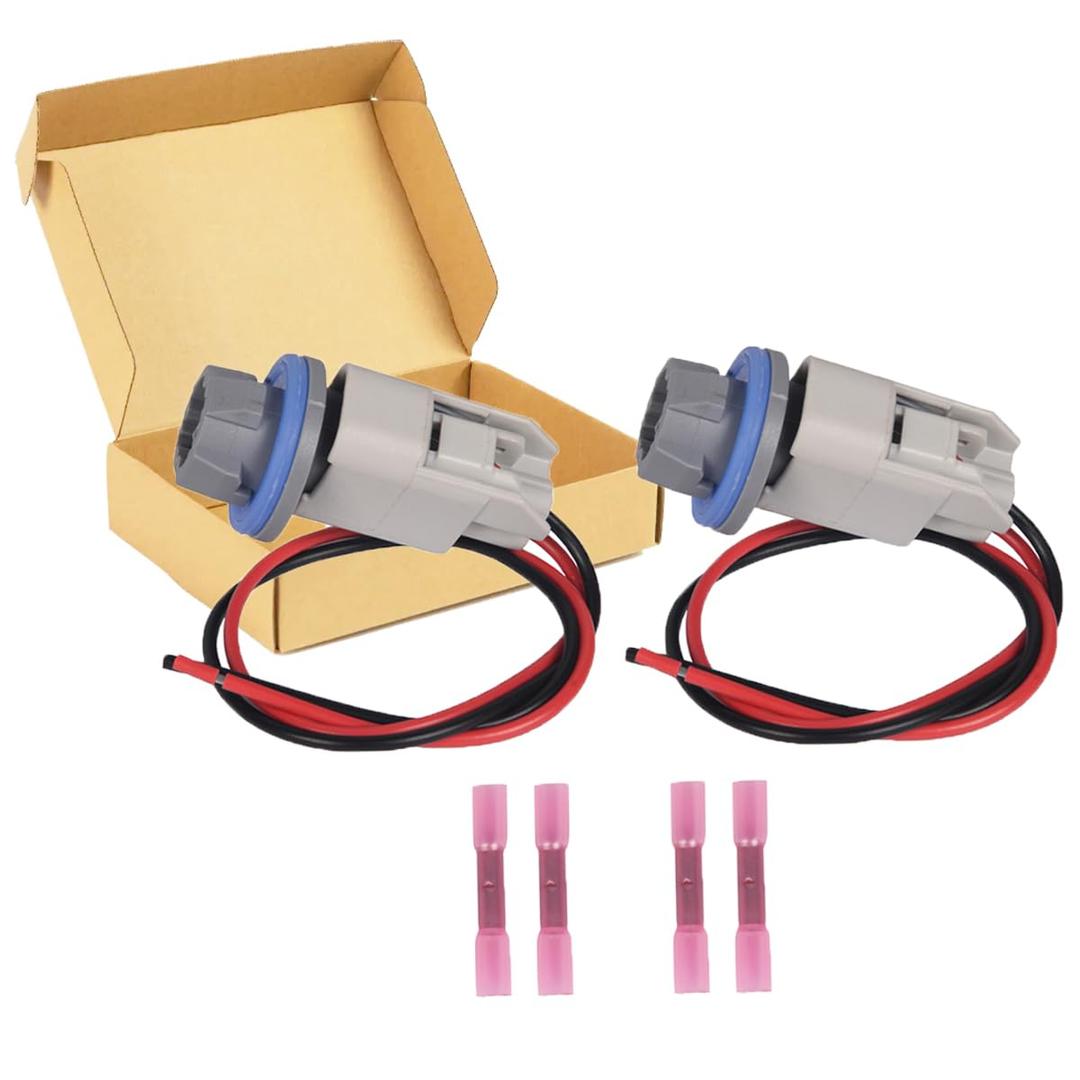 2 Set Rear License Plate Light Lamp Bulb Socket Connector Wiring Pigtail Harness Kit for Ford F-150 2004-2021 Ranger 1998-2011 Explorer 2006-2010 F81Z-13411-AA AL8Z-13411-B