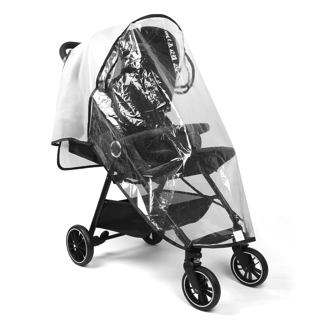 5 x Clear Stroller Rain Cover, Universal Stroller Cover Breathable, Foldable Travel Weather Shield, Waterproof Windproof Baby Stroller Accessories for Trip Use, Daily Walks