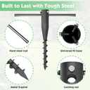 Umbrella Sand Anchor,Heavy Duty Steel No Dig Beach Sand Ground Anchor,Windproof Strong Beach Umbrella Stake Holder Stand for Umbrellas,Poles, Christmas Tree Stand Holder