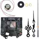 Milageto Quartz Clock Movement Mechanism, with Hands Silent Music Box Mechanism Kits Repair Tool Parts Making Long Shaft for Clock Repair Replacement, Style D