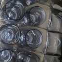 Stemless Goblets 12oz Blue Gold Rim Case of 48 (8 packs x 6), Large