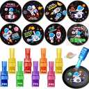 SpringFlower Valentines Day Gifts for Kids, 28 Pack Valentines Day Cards for Kids School with LED Finger Lights Toys, Valentines Day Gards for Classroom Exchange, Party Favors Prizes for Kids