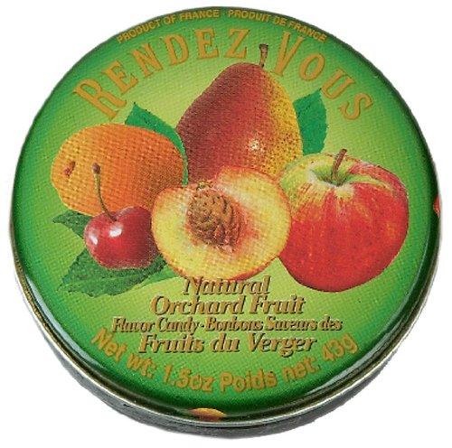Rendez Vous, French Mini Candies, Orchard Fruit, 1.5 oz (Pack of 12)