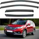 Window Visors Rain Guards for 2012 2013 2014 2015 2016 Honda CRV, Out-Channel Window Vent Wind Deflectors Visors Shades for 12 13 14 15 16 CR-V SUV