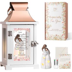 Daughter Gifts from Mom, Daughter Birthday Gifts, Meaningful Gifts for Daughter for Mothers Day Graduation Christmas, Lantern with Mother Daughter Figurine (You Are an Amazing Women-figure 1)