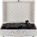Crosley CR8005F-AC Cruiser Plus Vintage 3-Speed Bluetooth in/Out Suitcase Vinyl Record Player Turntable, Almond Checkerboard