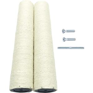 SHENGOCASE 2-Pack 17.7" L, 2.75" Cat Tree Tower Accessories Replacement Post with M8 Bolt, DIY Cat Scratching Post Replacement Part Pole