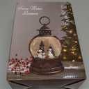 Christmas Snow Globes Christmas Decorations Indoor-Lighted Musical Snow Globes Lantern, Santa Decoration Indoor Home Dcor & Gift, 6H Timer, USB/Battery Operated