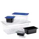 Carlisle FoodService Products StorPlus Flat Lid, Cover for 1/3 Size Food Pans, 12.75" x 7", 10 Count, Clear