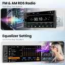 6.9Single Din Radio Car Stereo with Apple CarPlay & Android Auto, Car Radio UHD in-Cell Touchscreen, 1080P Backup Camera, Mirror Link, Bluetooth 5.3, GPS, AM&FM, USB & Type-C Fast Charging, EQ, SWC