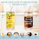 Blue 7 Pcs Boss Gift Sets for Women Her Lady Christmas Thank You Gift Best Boss 16oz Glass Cup Makeup Bag Keychain A6 Notepad with 3 Ballpoints Pen for Female Lady Bestie Coworker Birthday