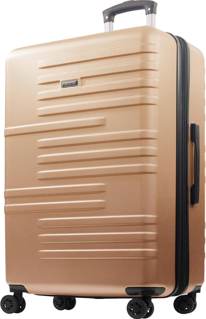 American Dreamliner 30 Inch Rolling Luggage, Hardshell Suitcase with Spinner Wheels, Rose Gold