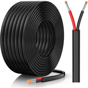 16 Gauge Wire, 16 AWG Electrical, 2 Conductors, Flexible/Oxygen-Free, Tinned Copper/Braided PVC 16/2 for Automotive, Marine, LED Strips, Solar, RV, Lighting (30 Feet – 9 m)