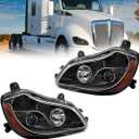 Headlight Assembly Pair Fit for Kenworth T680 2013-2021