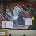 FREESOO Car Seat Covers Full Set Faux Leather Universal Fit Black Red