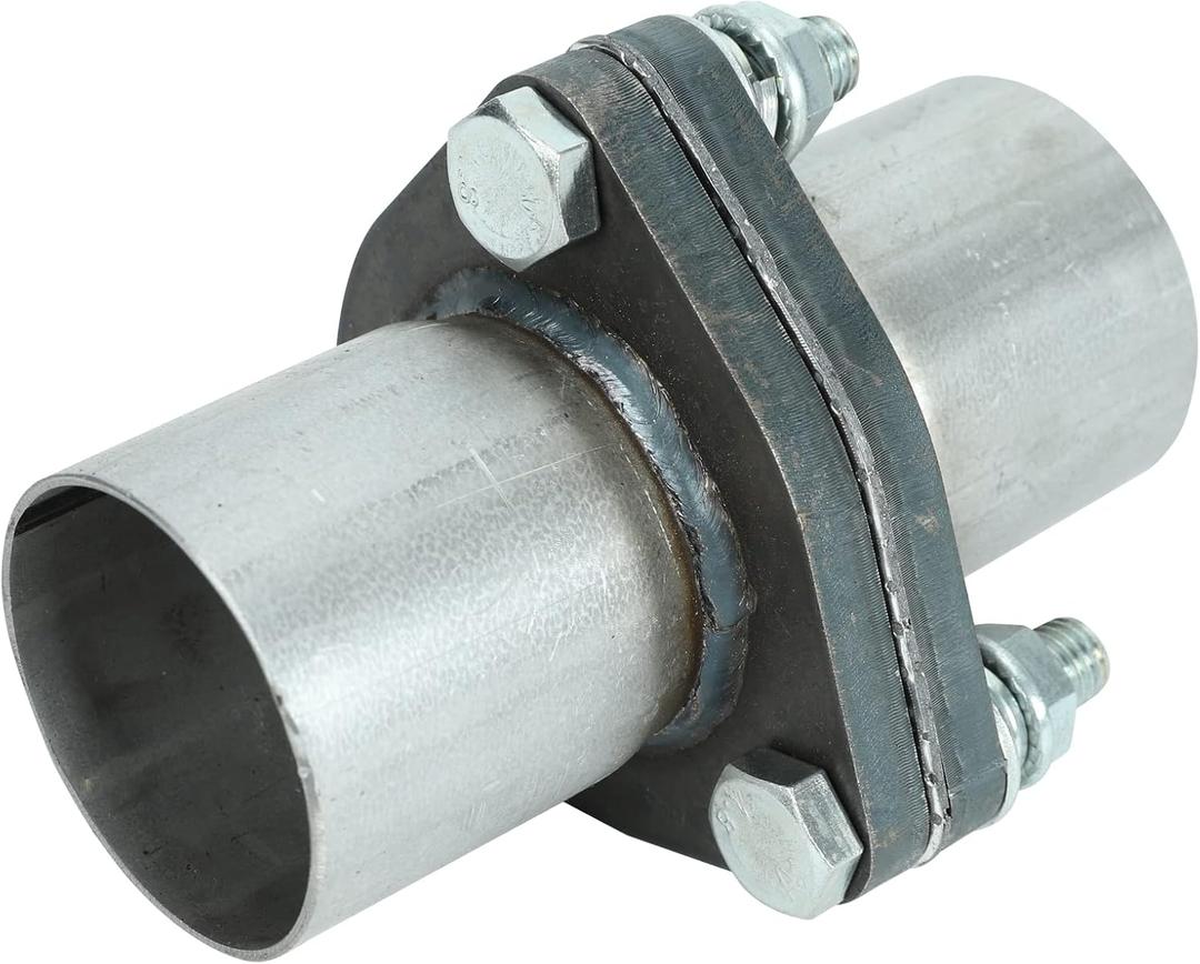 Exhaust Triangle Flange QuickFix Repair Pipe Kit w/Gasket & Hardware Universal 2.25" ID 3 Bolts Exhaust Triangle Flange QuickFix Repair Pipe Kit w/Gasket & Hardware Universal 2.25" ID 3 Bolts