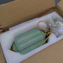 Glazart Luxa Vintage Milk Glass Table Lamp for Living Room Bedroom, Green
