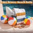 JOYIN 12-Pack 12 Beach Balls - Bulk Classic Beachball Inflatable Swimming Pool Toys for Games Adults Kids Birthday Party Supplies Combo Set, Rainbow Color Blow Up Luau Decorations Favors Gifts (12")