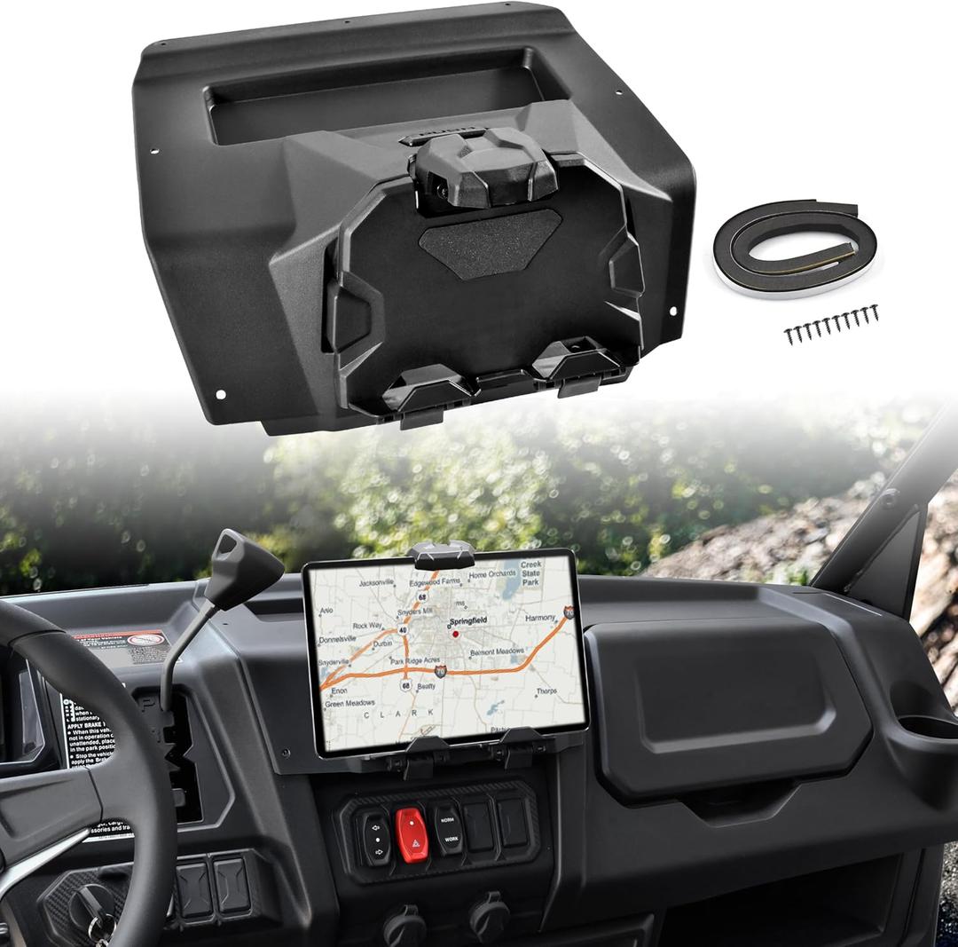 Electronic Device Holder for CFMOTO UFORCE 1000, Adjustable Navigator Tablet Mount GPS Phone Holder with Storage Box for for CFMOTO UForce 1000 2019-2025/1000 XL 2022-2025 Accessories