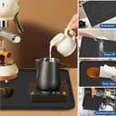 Silicone Coffee Maker Mat for Coffee Bar (19" x 12"), Non-Slip Espresso Machine Mat with 0.44" Raised Edges, Waterproof Coffee Bar Accessories & Countertop Protector, Heat Resistant & Dishwasher Safe