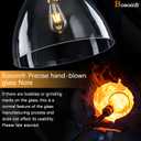 Modern Glass Pendant Light Kitchen Island, 13.6in Gold, Adjustable