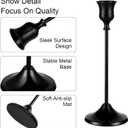 12 Pack Black Candlestick Holders, Vintage Taper Candle Holders Set in 3 Sizes for Dining Table, Fireplace, Party Decor