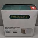 FOCUSLINE 100 Count Gold Plastic Plates 7 Inch, Disposable Heavy Duty Salad Dessert Plates, Premium Hard Plastic Plate Disposable with Gold Rim for Wedding Parties